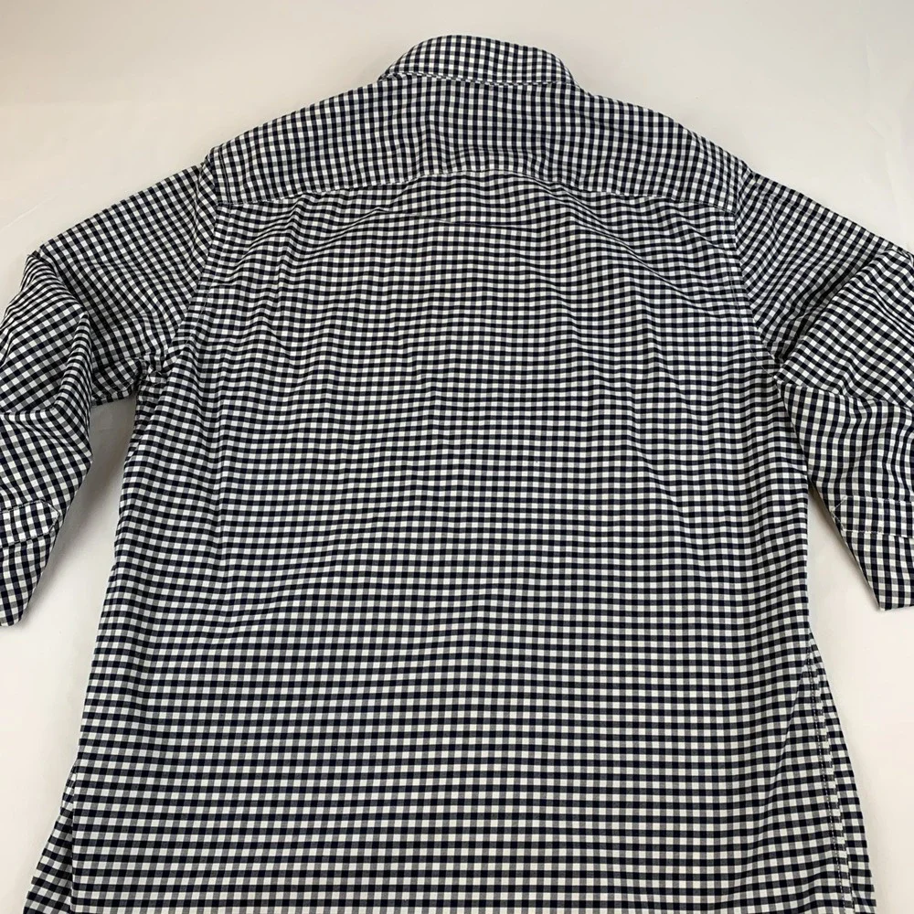 UNTICKit Shirt Men's Medium Slim Fit Blue And White‎ Checkered